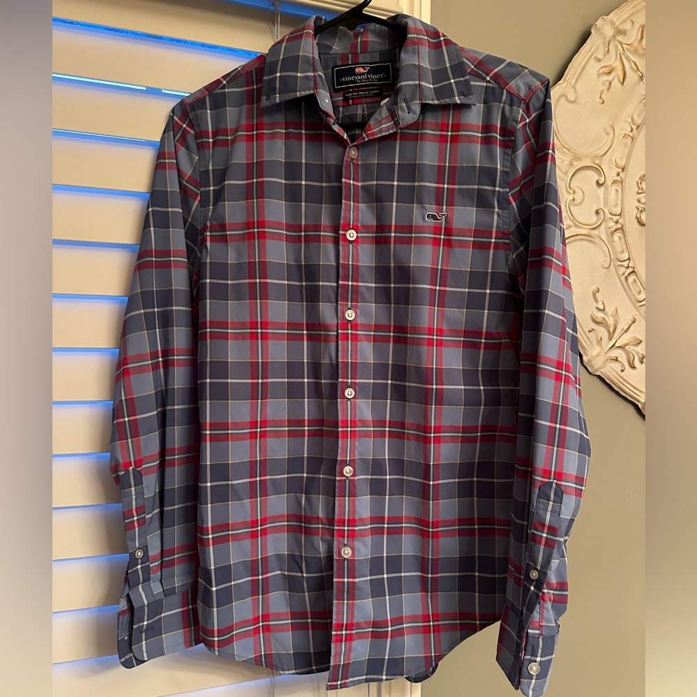 Vineyard Vines Performance Button-down Slim Fit Whale Shirt